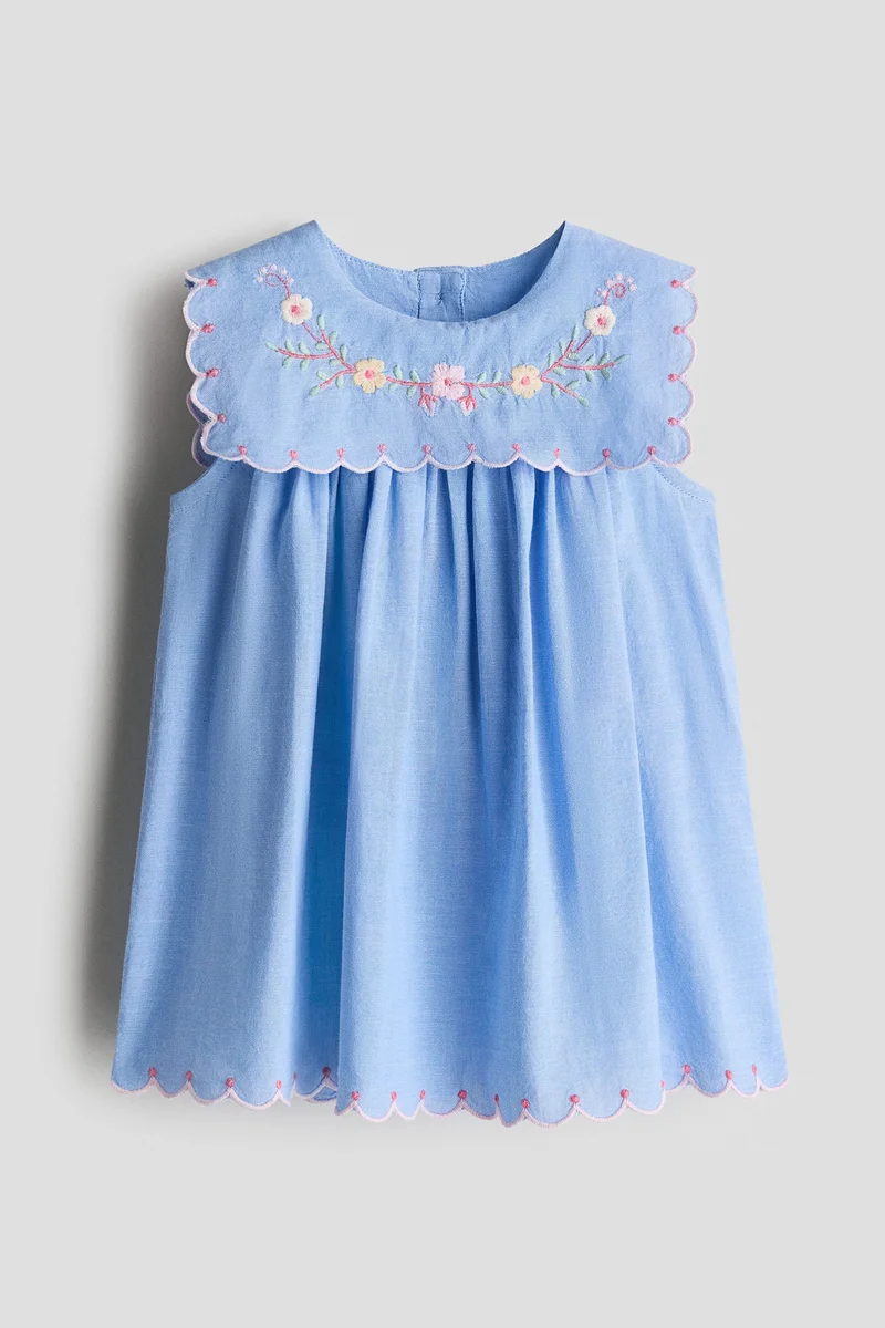 H&M Embroidered cotton dress